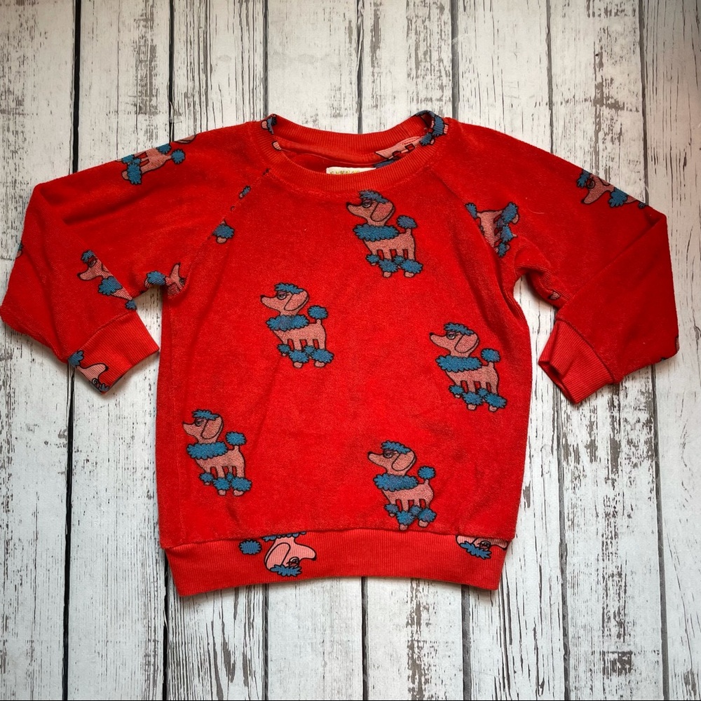 Hugo Loves Tiki Red Poodle Terry Sweatshirt